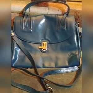 Patricia Nash Blue Leather Handbag